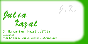 julia kazal business card